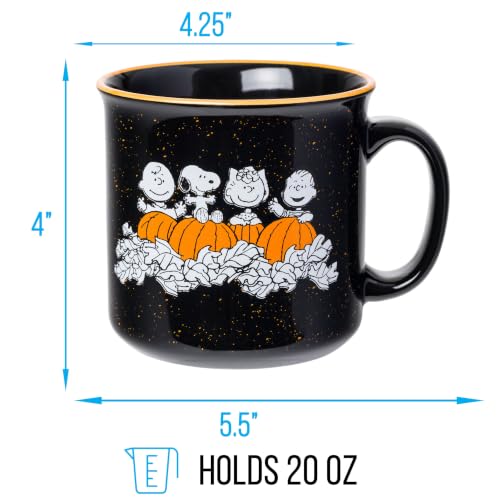 Peanuts Halloween Camper Mug - 20oz Ceramic Pumpkin Patch Coffee Cup - Happy Halloween Variation