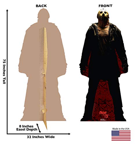 Dark Cardboard Jason Voorhees Cutout - Friday The 13th Standee