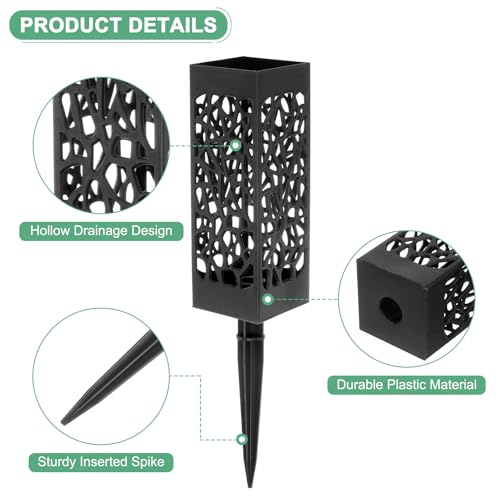 Cemetery Vase with Spike - Durable Plastic Flower Holder for Gravesite & Memorials
