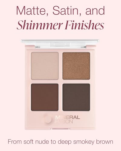 Mineral Fusion Eyeshadow Palette Coffee Break - 0.25 Ounce Vegan Makeup Set