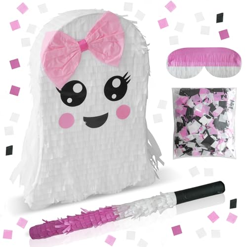 Halloween Ghost Piñata Pink Spooky Party Decoration for Kids