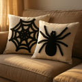 Halloween Pillow Covers 18x18 Inch Spider Web & Spider Pattern Set - Fall Decor
