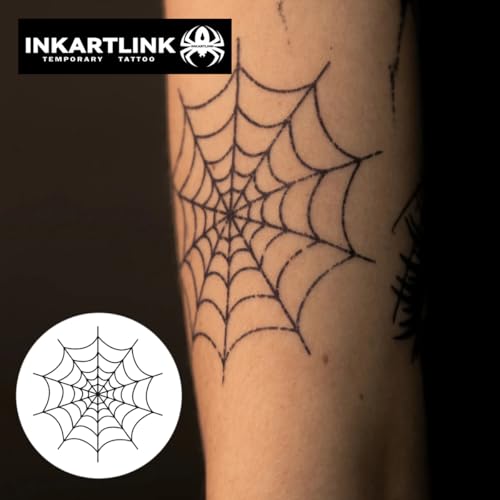 Spider Web 2 Temporary Tattoos - Realistic Waterproof Body Art