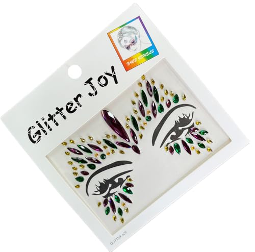 Halloween Face Gems Sticker Set - Multi-Color Face Jewels & Body Glitter 5-Pack