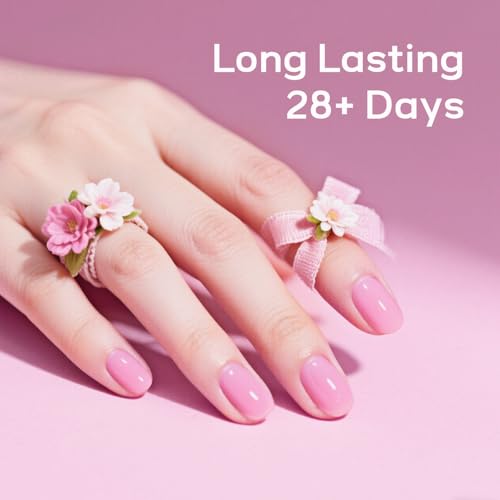 JODSONE Crystal Pink Gel Nail Polish 10ml - B54 Variation Long-Lasting UV Curing