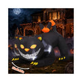 Outdoor Black Cat Inflatable Halloween Decoration with LED Lights, 6 FT