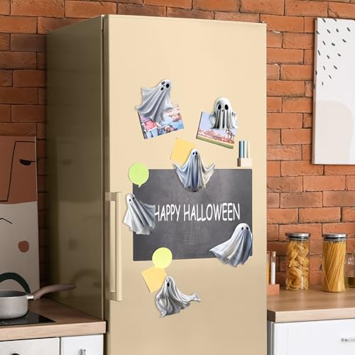 Halloween Fridge Magnets Set - Cute Ghost Refrigerator Decorations, 6 Pcs