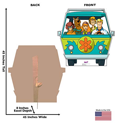 Cardboard People Mystery Machine Cardboard Cutout - Scooby-Doo, 45x45 Inches - Reusable Party & Decor Prop