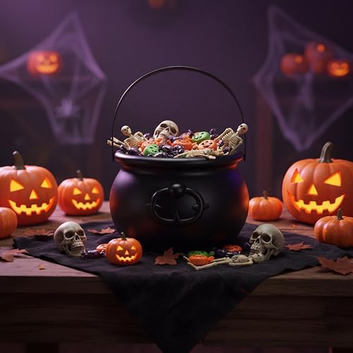 Halloween Cauldron Pot of Gold Leprechaun Black 7.6-Inch St. Patrick's Day Decor