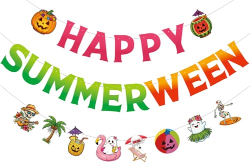 Pre-Assembled Summerween Banner & Garland Party Decorations