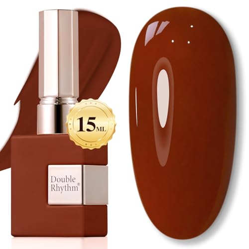 Double Rhythm Burgundy Gel Polish 15ML - Same Color & Bottle - Tan Red Variations