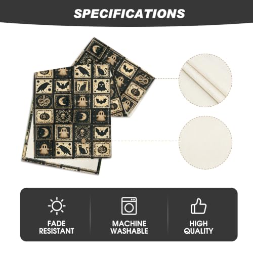 Halloween Table Runner 13x90 Inch Black Polyester Decor for Home Parties