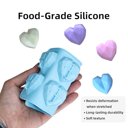 Heart-Shaped Silicone Chocolate Molds Set for Candies, Cakes, Resin Crafts