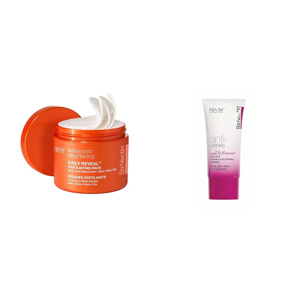 StriVectin Exfoliating Face Pads - Advanced Resurfacing & Instant Wrinkle Blurring Primer