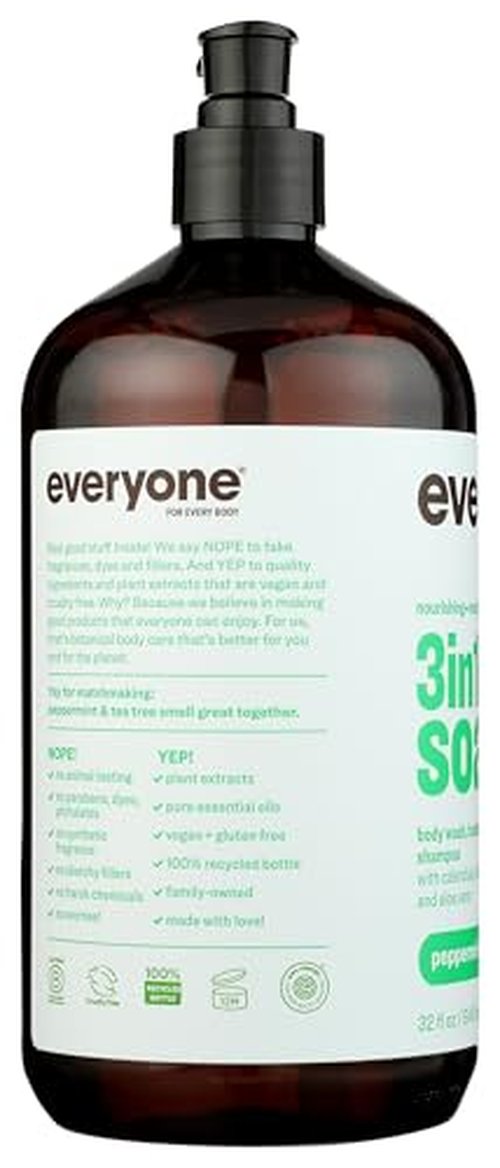 Everyone 3-in-1 Tea Tree Peppermint Soap, 32 FZ