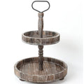Horse Rustic Wooden Tiered Tray Light Brown 18.5x12.5 Farmhouse Decor Cupcake Stand