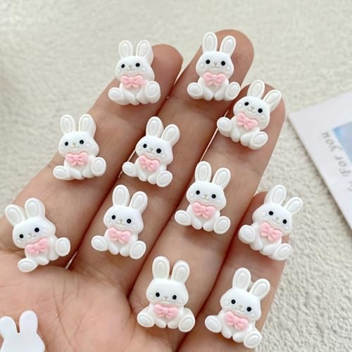 30Pcs Bunny Nail Art Charms - 3D Easter Rabbit Nail Decorations for Acrylic Nails