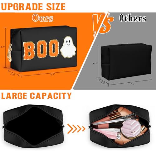 Dripykiaa Black Halloween Makeup Bag - Travel Cosmetic Pouch, Gift