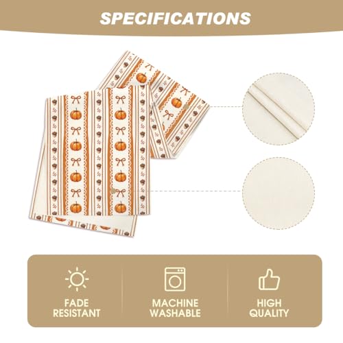 Orange 13x36 Inch Fall Table Runner - Polyester Home Decor for Parties