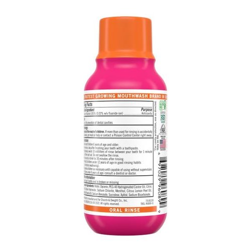 TheraBreath Anticavity Fluoride Mouthwash, Sparkle Mint, Dentist Formulated, 1 Liter (33.8 fl oz) + Travel Size, 3 fl oz