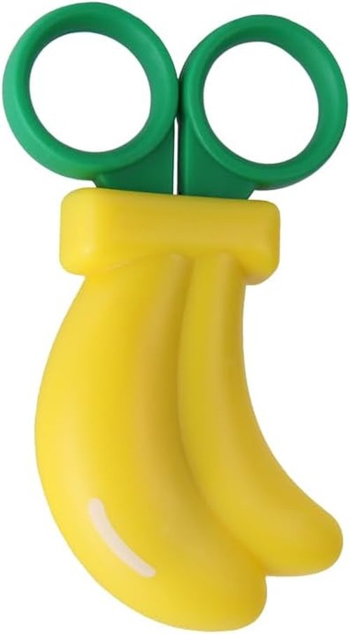 AKOAK Creative Fruit Scissors - Fun Banana Design with Refrigerator Magnets for Kids' Home Decor