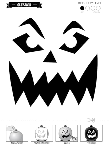 Pumpkin Carving Kit with 8 Stencils - Includes Tools & Templates - Variation 5