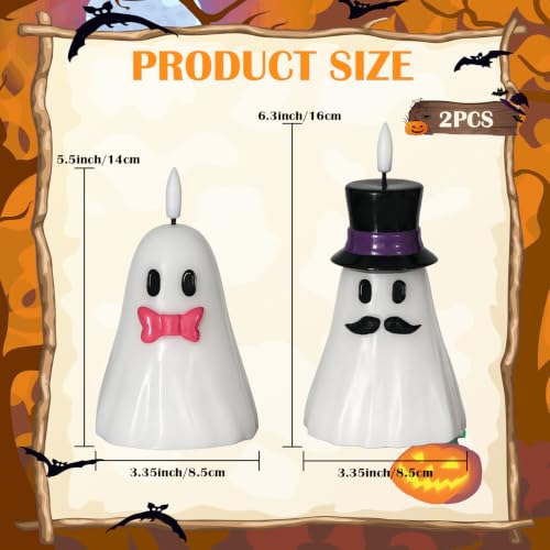 Halloween Decor Flameless Ghost Candles with 6H Timer - Ghost Figure Variation