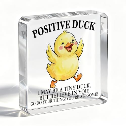 Cute Duck Acrylic Sign - Inspirational Desk Decor for Home & Office - 1476 Variation