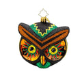 Hand-Crafted European Glass Christmas Tree Ornament - Hoot of The Night Variation