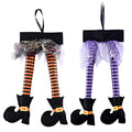 Halloween Witch Legs Hanging Ornament - Spooky Decor for Indoor & Outdoor Halloween Displays