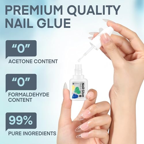 Strong Nail Glue - 10ML, Fast-Drying, Long-Lasting Adhesive for Fake Nails & Decor - Luckyfairy