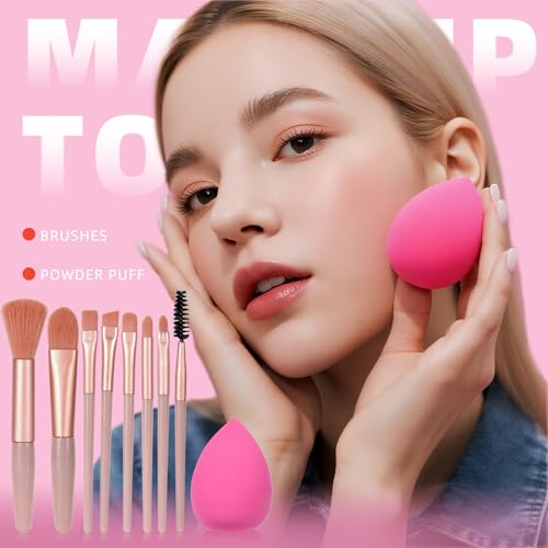 Teen Makeup Set with Eyeshadow, Lip Gloss, Foundation & Brushes - Gift Kit for Girls