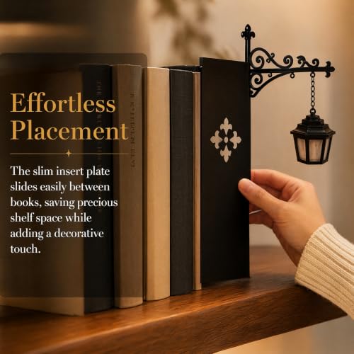 Halloween Ghost Bookshelf Lamp Set - Mini Decorative Lanterns for Bookcase & Reading Nook (2PCS, Lantern + Ghost)