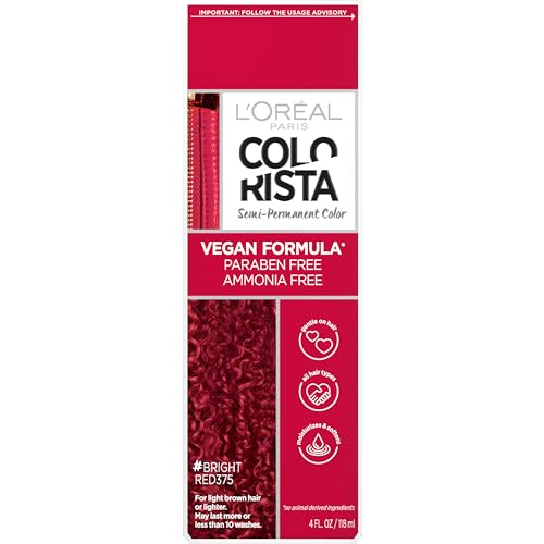Bright Red Semi Permanent Hair Color Mask for Bleached & Blonde Hair