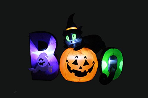 Halloween Inflatable Decorations Bundle with Black Cat and Tree - Indoor & Outdoor