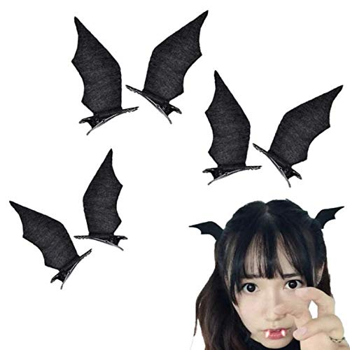 Black Bat Wings Hair Clips - Halloween Devil Wing Hair Barrettes for Cosplay