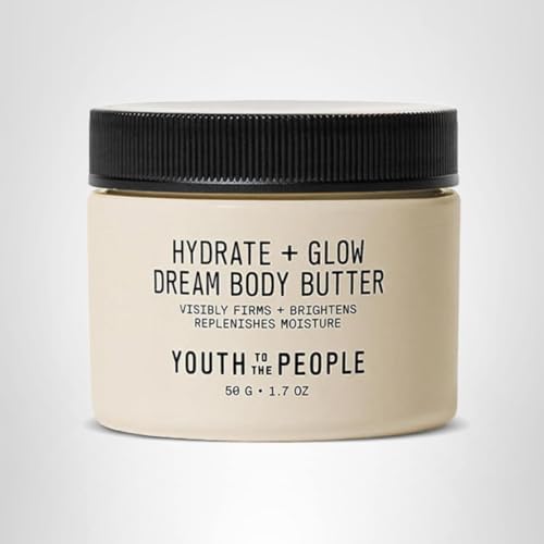 Youth To The People Superberry Hydrate + Glow Dream Body Butter - 3% Niacinamide + Jojoba Oil, Shea Butters, Yuzu + Green Tea + Blonde Woods Scented Body Lotion, Firming Moisturizer - 1.7 fl oz