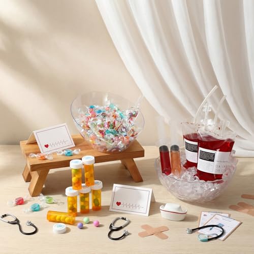 53-Piece Nurse Party Decorations Set with Blood Bags, Syringes & Stethoscope