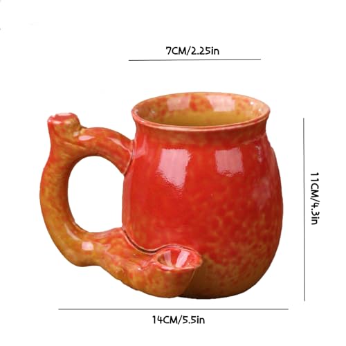 Red Ceramic Coffee Mug - Novelty Holiday Gift for Coffee Lovers