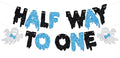 Half Year Birthday Banner Halloween Ghost Baby Shower Decorations for Boys