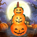 6FT Stacked Pumpkin Inflatable Halloween Decoration with Built-in LED Lights - Outdoor Indoor Yard Decor