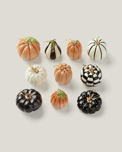 Lenox Pumpkin 10-Piece Mini Porcelain Halloween Hanging Ornament Set - Variation of THIS listing: Pumpkins