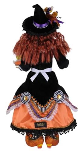 Halloween Witch Figurine 24 Inch Spooky Decor Hand Painted Candy Hat Display
