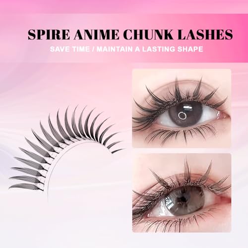 Anime Spire Lash Extensions - Premade Plume Flake Fans 0.07-D / 8-15mm – Lightweight & Professional