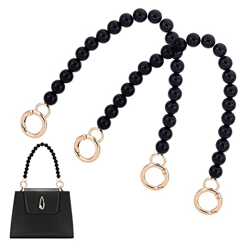 Black 11.8 Inch Imitation Pearl Bag Chain with Gold Clasps for Handbags & Clutches - Variation of THIS listing
