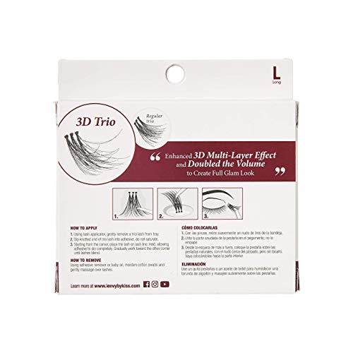 i•ENVY 3D Trio Ultra Black Long Lashes 3 Pack - Full Glam Natural Look