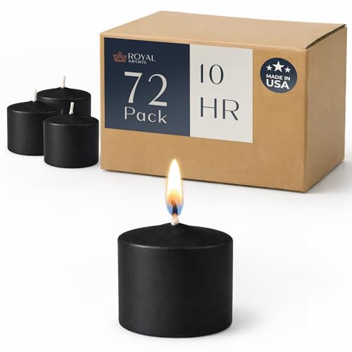 Black Votive Candles Unscented Pack of 72 - 2 Inch Decor Wedding Centerpiece