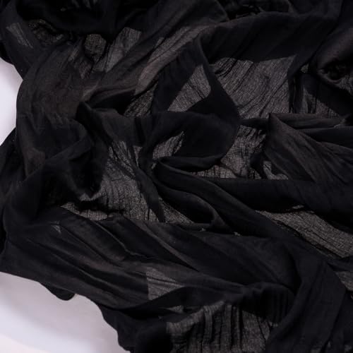 Black Table Runner Halloween Fall Cheesecloth 10ft x 2pcs Wedding Party Decor
