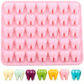 Mini Tooth Silicone Candy Molds - Pink, 35 Cavities, Food Grade, Reusable - Variation A