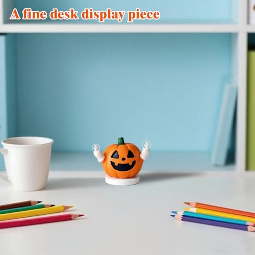 Halloween Pumpkin Resin Statues - Funny Flipping Off Finger Decorations